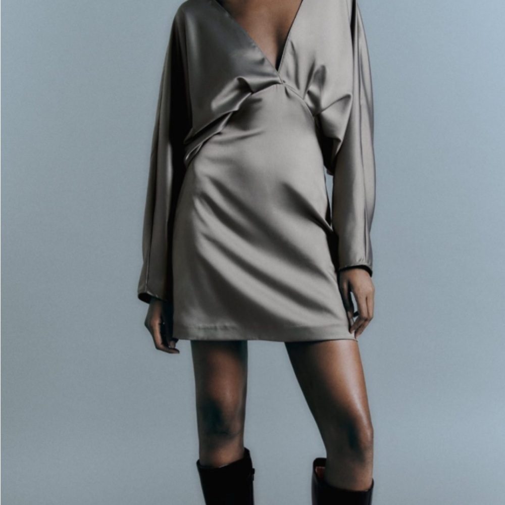 Zara Gray Mini Dress